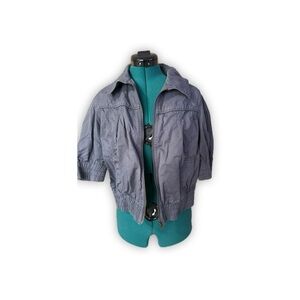 Rue21 Gray Bomber Jacket With Three Quarter Sleeves